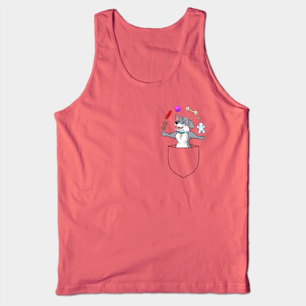 Juggling Pocket Puppy Tank Top by Art by Deborah Camp